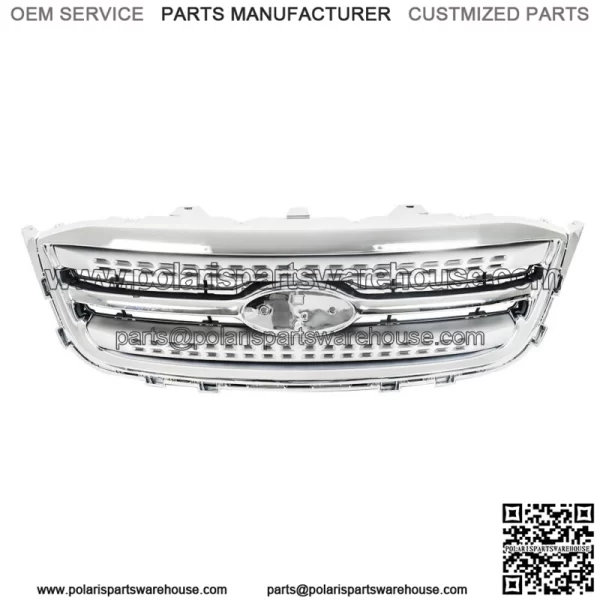 Chrome Front Bumper Upper Grille For 2010-12 Ford Taur Limited SE SEL - Image 2