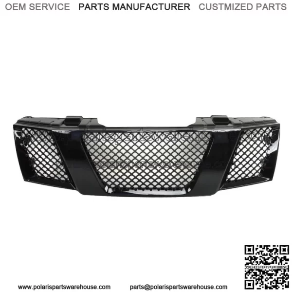 For 2005-2008 Nissan Frontier Black Mesh Front Hood Bumper Upper Grill