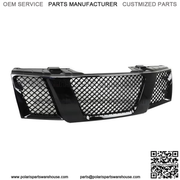 For 2005-2008 Nissan Frontier Black Mesh Front Hood Bumper Upper Grill - Image 2
