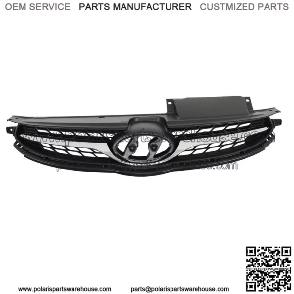 For 2011-2013 HYUNDAI Elantra Front Upper Bumper Grille With Chrome Trim Plastic