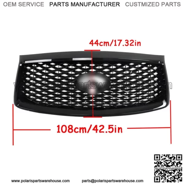 Gloss Black Front Upper Grille Grill For 2018-2021 Infiniti QX80 623106GW0A - Image 2