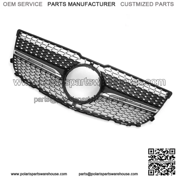 Diamond Black Front Grille Grill For Mercedes Benz GLK X204 GLK250 GLK350 13-15