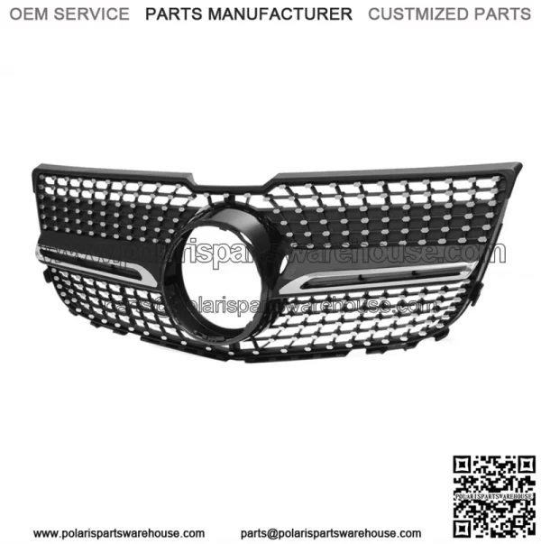 Diamond Black Front Grille Grill For Mercedes Benz GLK X204 GLK250 GLK350 13-15 - Image 2