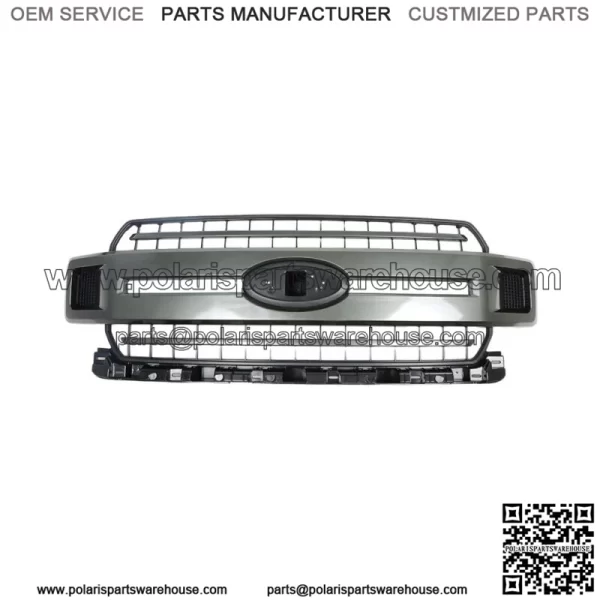 JL3Z-8200-FCPTM Front Upper Hood Grille Gray For Ford F-150 XLT XL 2018-2020
