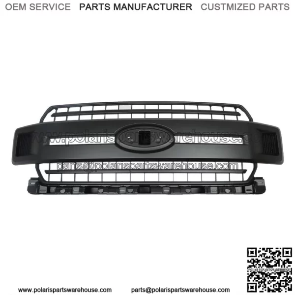 For 2018-2020 Ford F-150 XLT XL Front Upper Hood Grille Black JL3Z-8200-AB - Image 2