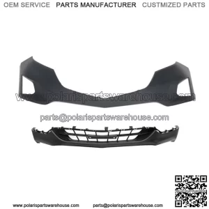 For 2018 2019 Chevrolet Equinox Front Bumper Cover Assembly Unpainted Plastic