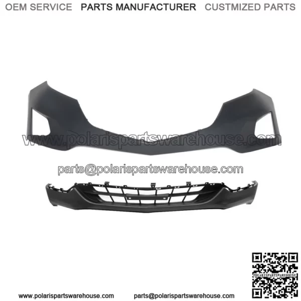For 2018 2019 Chevrolet Equinox Front Bumper Cover Assembly Unpainted Plastic