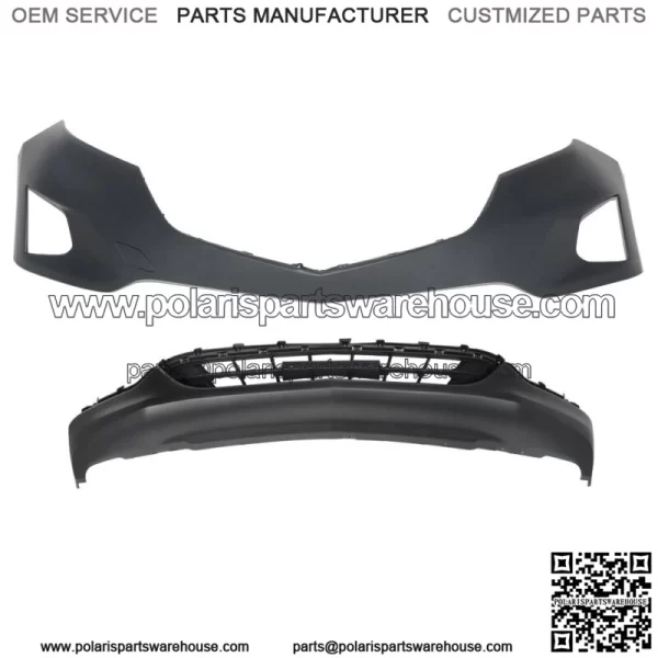 For 2018 2019 Chevrolet Equinox Front Bumper Cover Assembly Unpainted Plastic - Image 2