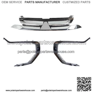 For Mitsubishi Outlander 2016-2018 Upper Grille+Front Bumper Trim Molding L+R