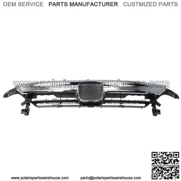 Fit For 2021 2022 Honda Accord Front Bumper Upper Grille Assembly Black 2PCS - Image 3