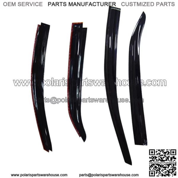 For 2014-18 Toyota Corolla Mugen Style Window Visors Sun Rain Guards Vent Shade - Image 2