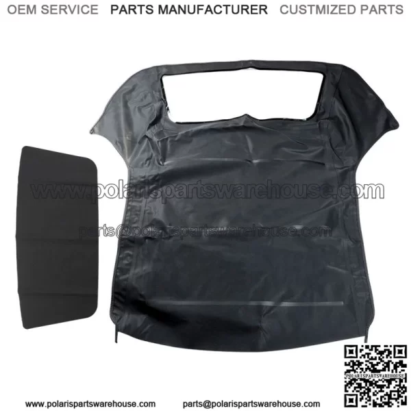 Convertible Soft Top For 1986-1993 3-Series E30 Black Twill & Plastic Window - Image 3