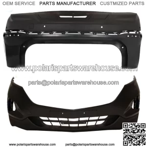 Front Bumper Cover&Rear Bumper Cover Primed Plastic For 2018 2019 Chevy Equinox