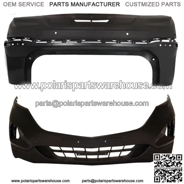 Front Bumper Cover&Rear Bumper Cover Primed Plastic For 2018 2019 Chevy Equinox