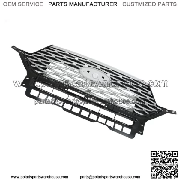 For 2020-2022 Ford Explorer Silver Front Bumper Grille Upper Mesh Grill Radiator