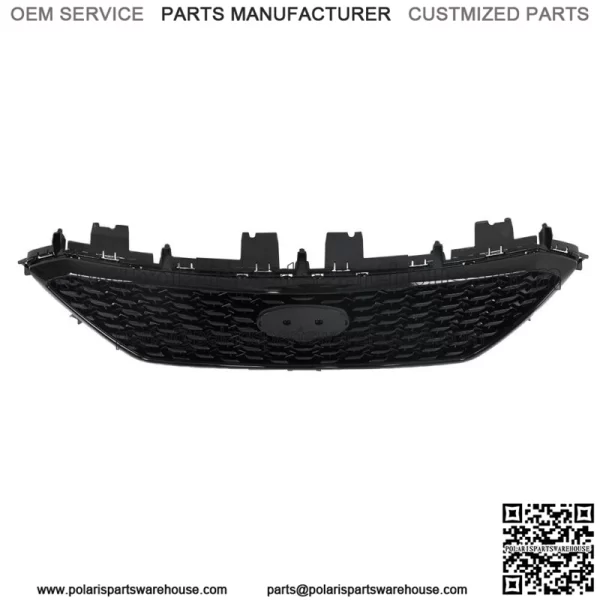 For 2015-2017 Hyundai Sonata Front Upper Grille Black W/O Radar Hole Plastic - Image 2
