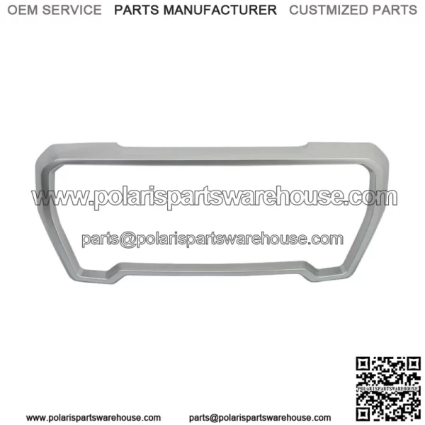 Silver Front Grille Grill Outer Frame Suround For 2019 2020 2021 GMC Sierra 1500