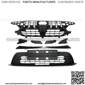 For 2022-2023 Honda Civic Front Bumper Upper&Lower Grill+Headlight Eyelid
