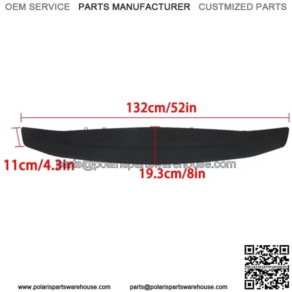 52" Universal Matte Black Trunk Spoiler Wing Fin Tail w/ LED Lights 2 Pedestal - Image 3