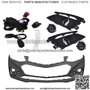 Front Bumper Cove W/O Park Assistr&Haloge Fog Lights For 2016-18 Chevy Cruze LS