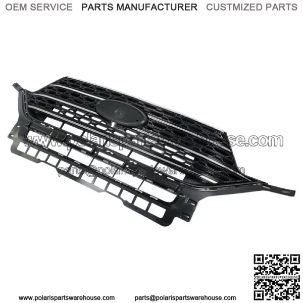 Front Radiator Grille Gloss Black & Chrome For Ford Explorer XLT 2020 2021 - Image 3