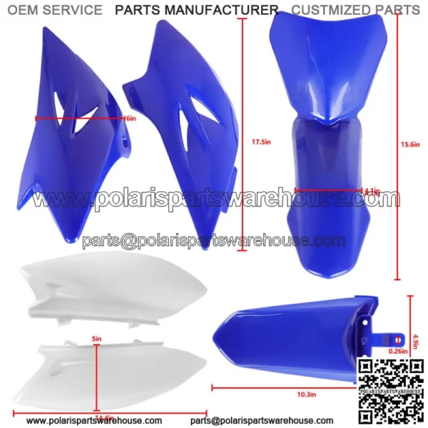ABS Plastic Fender Side Body Cover Fairing Kit For 2006-2021 Yamaha TTR 50 TTR50 - Image 2