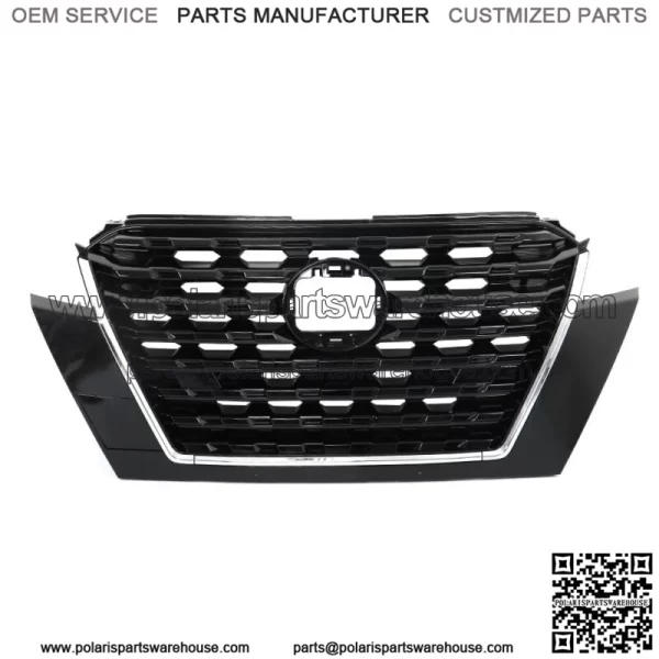 Front Upper Grille Assembly+Headlight Halogen For 2021-2023 Nissan Kicks S/SV - Image 2