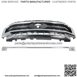 For Ford  F-250 F-350 2020-2022 Lariat Chrome Grill Satin Aluminum&Black