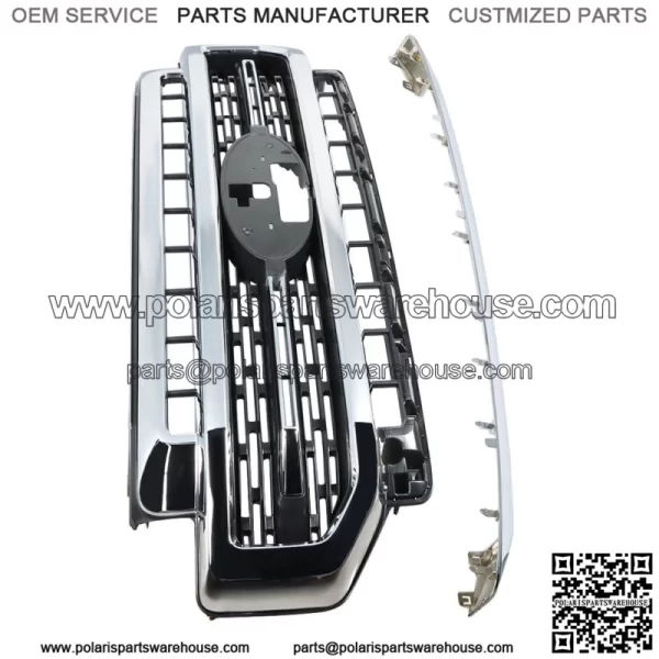 For Ford  F-250 F-350 2020-2022 Lariat Chrome Grill Satin Aluminum&Black - Image 3