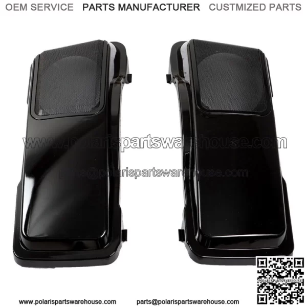 6??9" Vivid Black Speaker Lids For Touring 1994-2013 Saddlebags CVO Style - Image 2