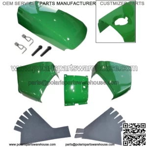 New Hood/Fuel Door Kit/Cowls/Cowl Cover/Absorber Fits John Deere 4510 4610 4710