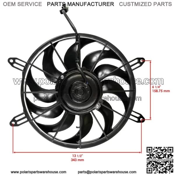 Radiator Cooling Fan Motor For Polaris 2411330 Cooling Fan For: Polaris Sportsman 570 - Image 2