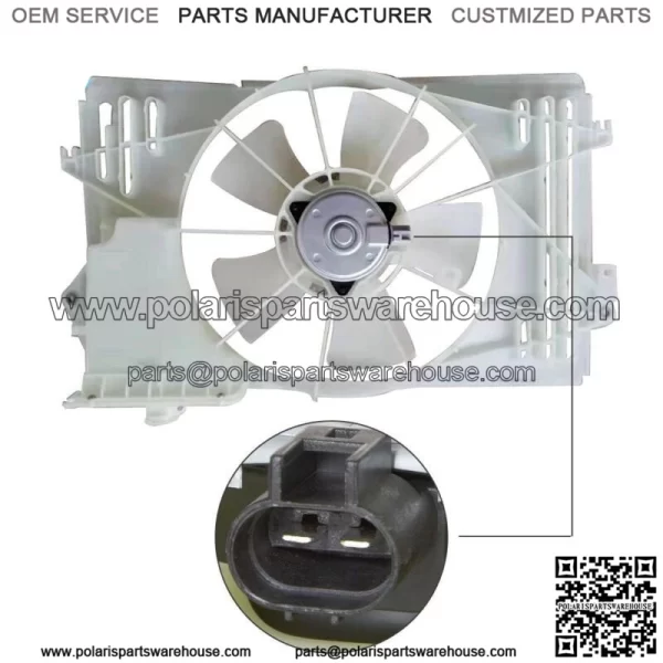 Radiator Cooling Fan & Motor Assembly For 2003-2008 Toyota Matrix Corolla 1.8L - Image 2