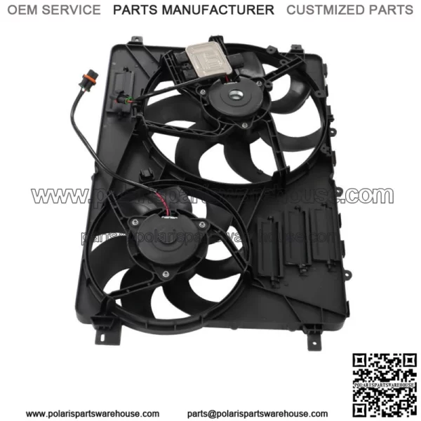 Radiator Cooling Fan Assembly w/ Control Module Shroud for Land Rover LR2 13-15 - Image 2
