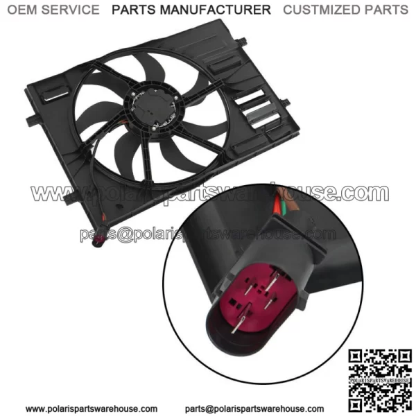 Radiator Cooling Fan Assembly 5Q0121203CL For VW Volkswagen Golf GTI Audi A3