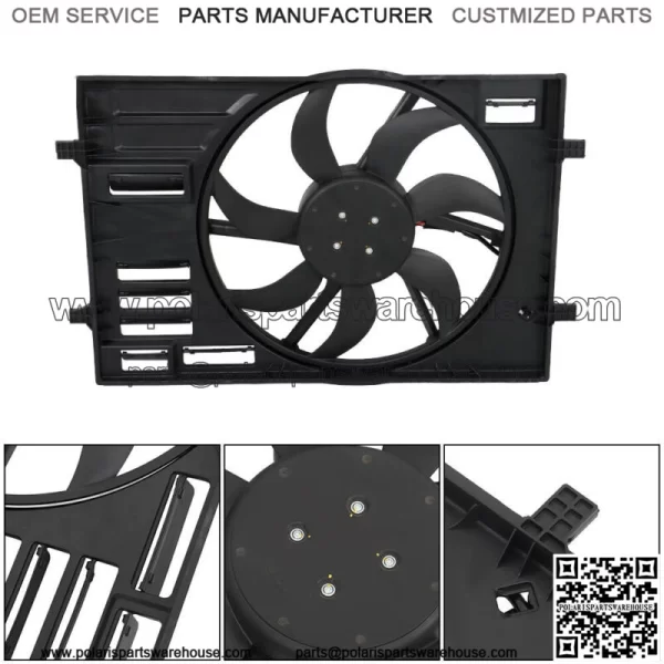 Radiator Cooling Fan Assembly 5Q0121203CL For VW Volkswagen Golf GTI Audi A3 - Image 2