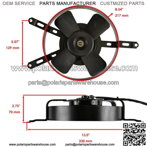 Radiator Fan for Kawasaki Brute Force 750 KVF750 A B C D E F 4X4i  2005 - 2011 (For: Kawasaki) - Image 2