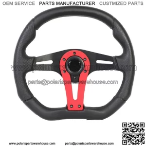 Force Steering Wheel Black w/ Red Accent Can-am Polaris For: More than one vehicle