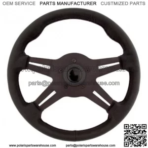 Grant 4 Spoke 13" Sure Grip Steering Wheel #8510 & Adapter Kawasaki Teryx - Blk  For: More than one vehicle