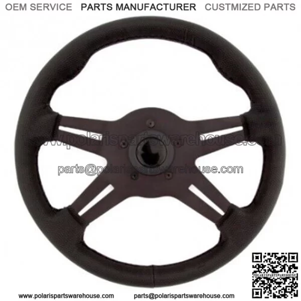Grant 4 Spoke 13" Sure Grip Steering Wheel #8510 & Adapter Kawasaki Teryx - Blk  For: More than one vehicle