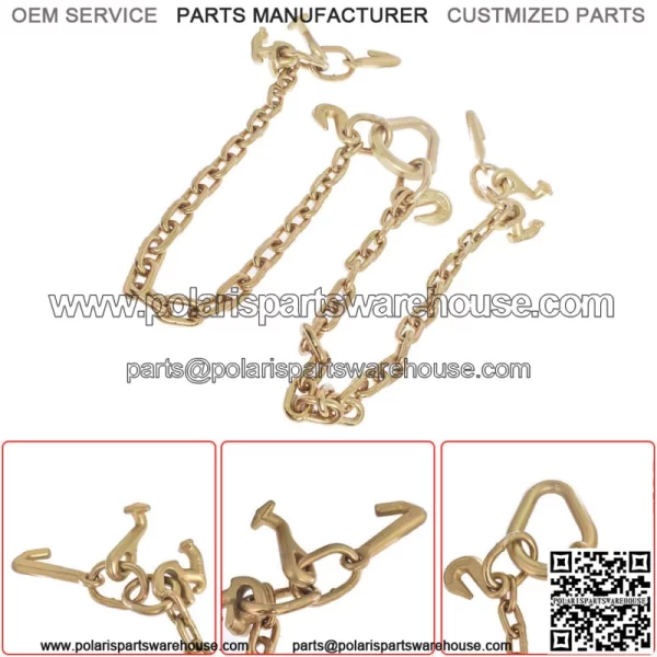 RJT Hook Chain V Bridle Tow Truck Winch Cable Pull Wrecker Recovery Grab 36'' - Image 4
