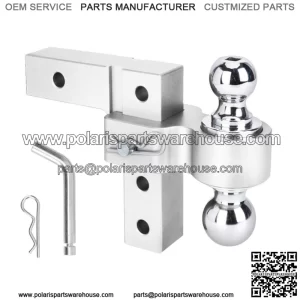 6-inch trailer hook 2"*2-5/16" with double pin #silver