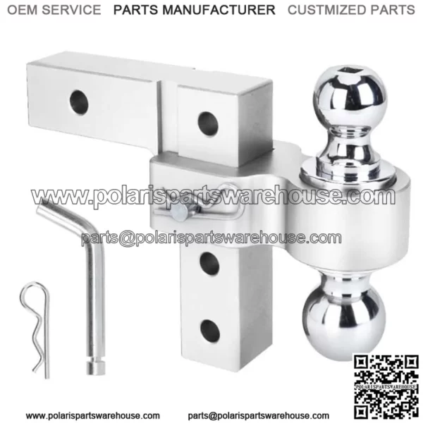 6-inch trailer hook 2"*2-5/16" with double lock#silver