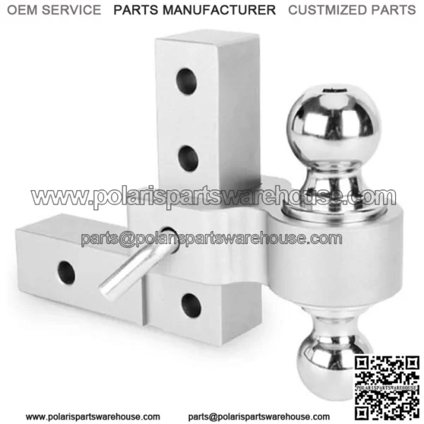6-inch trailer hook 2"*2-5/16" with double lock#silver - Image 3