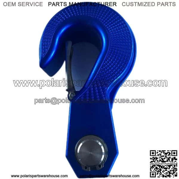 Snatch Block with Rotatable 360?? Hook, Aluminum Alloy Towing Hook for Car Truck Wrangler (Blue)