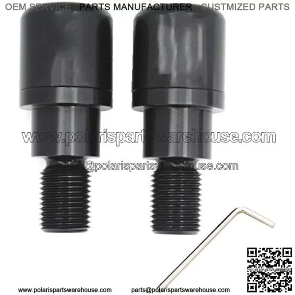 Bar Ends, Bar End Caps, with Hex Key Compatible with Yamaha MT-07 MT-09 MT-10 XSR700 CNC Aluminum Black