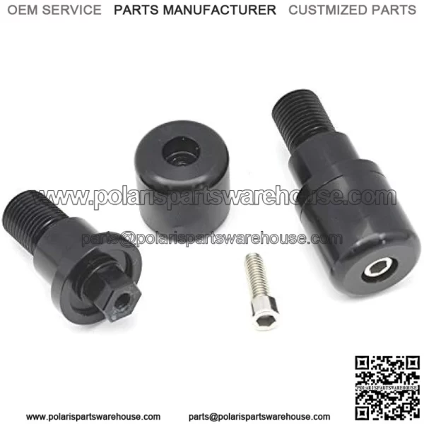 Bar Ends, Bar End Caps, with Hex Key Compatible with Yamaha MT-07 MT-09 MT-10 XSR700 CNC Aluminum Black - Image 2