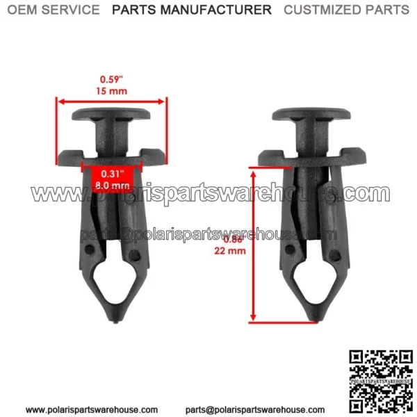 100 Fender Rivet Clip Tool for Polaris Sportsman 500 / Sportsman 570 800 7661855 For: Polaris Sportsman 570 - Image 2