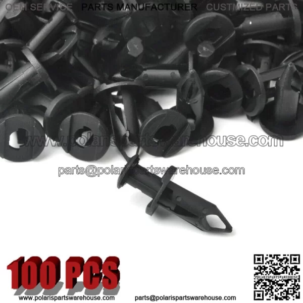 100pcs Fender Clips Body Rivets for Polaris Ranger TRX 400EX RZR XP 1000 Honda For: More than one vehicle