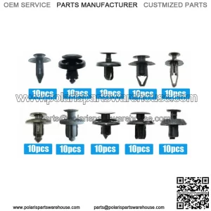 Set of 100 pcs Car Body/Bumper Push Pin Rivet Retainer Trim Moulding Clip Parts (For: More than one vehicle)
